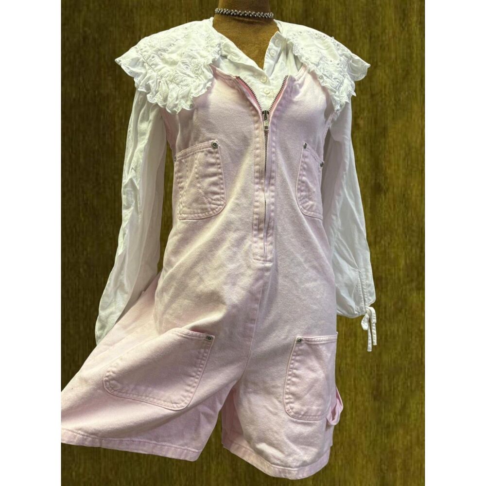 Kidcore Cottagecore Cotton Denim Summer Short Overalls • Coquette Cowgirl